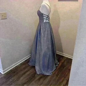 Blondie Nites Prom Daisy Iridescent Sparkle Ball Gown Lavender